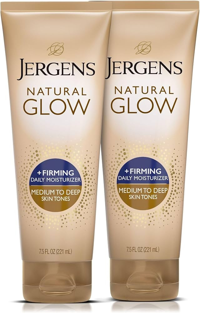 Jergens Natural Glow +Firming Self Tanner Body Lotion, Medium to Deep Skin Tone, Sunless Tanning ... | Amazon (US)