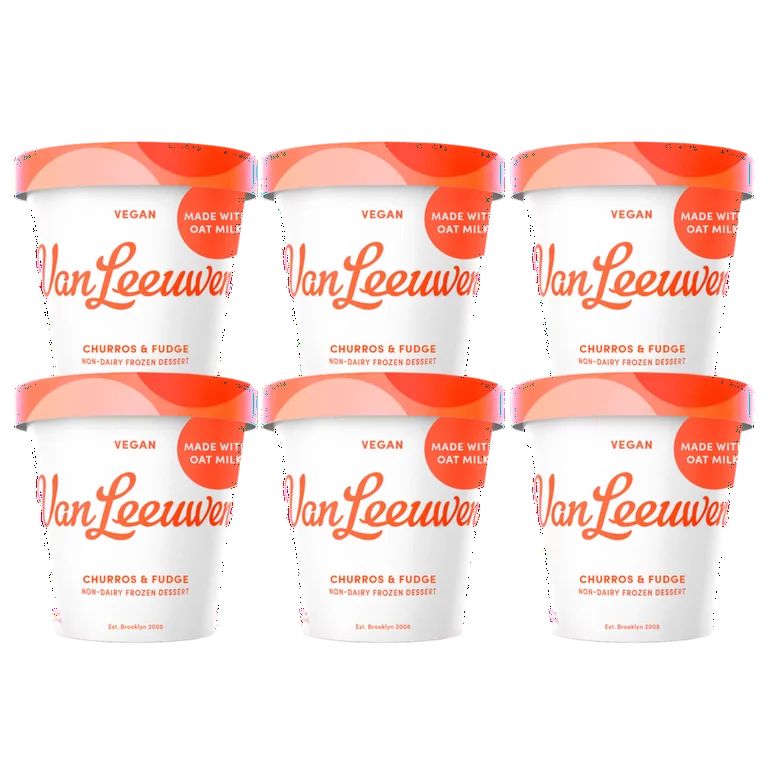 Van Leeuwen (6 Count) Oat Milk Churros & Fudge Ice Cream Pint | Walmart (US)