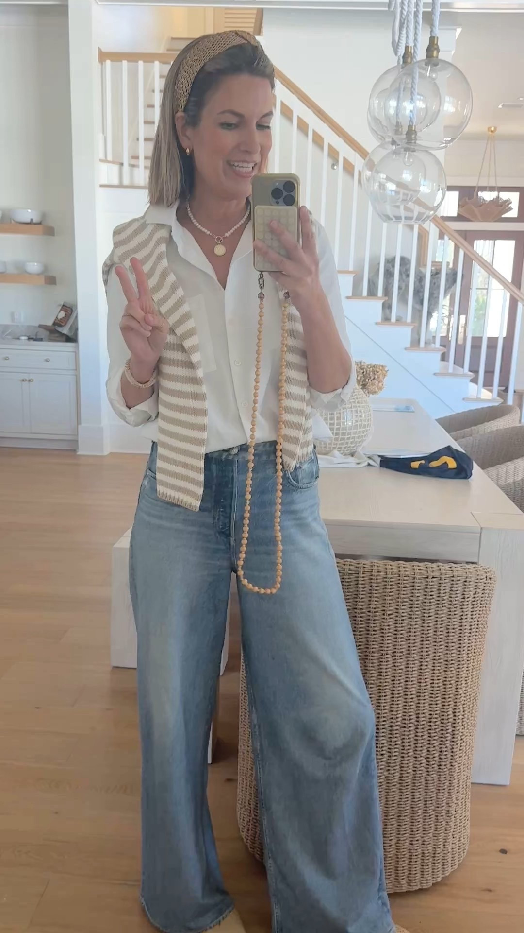 I am 5’11” wearing small tops and size 27 sweatpant jeans. Spring outfit.  

#LTKTall #LTKOver40 #LTKootd