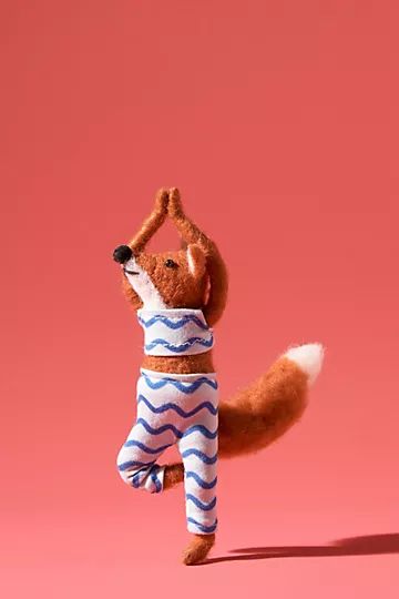 Yoga Fox Ornament | Anthropologie (US)