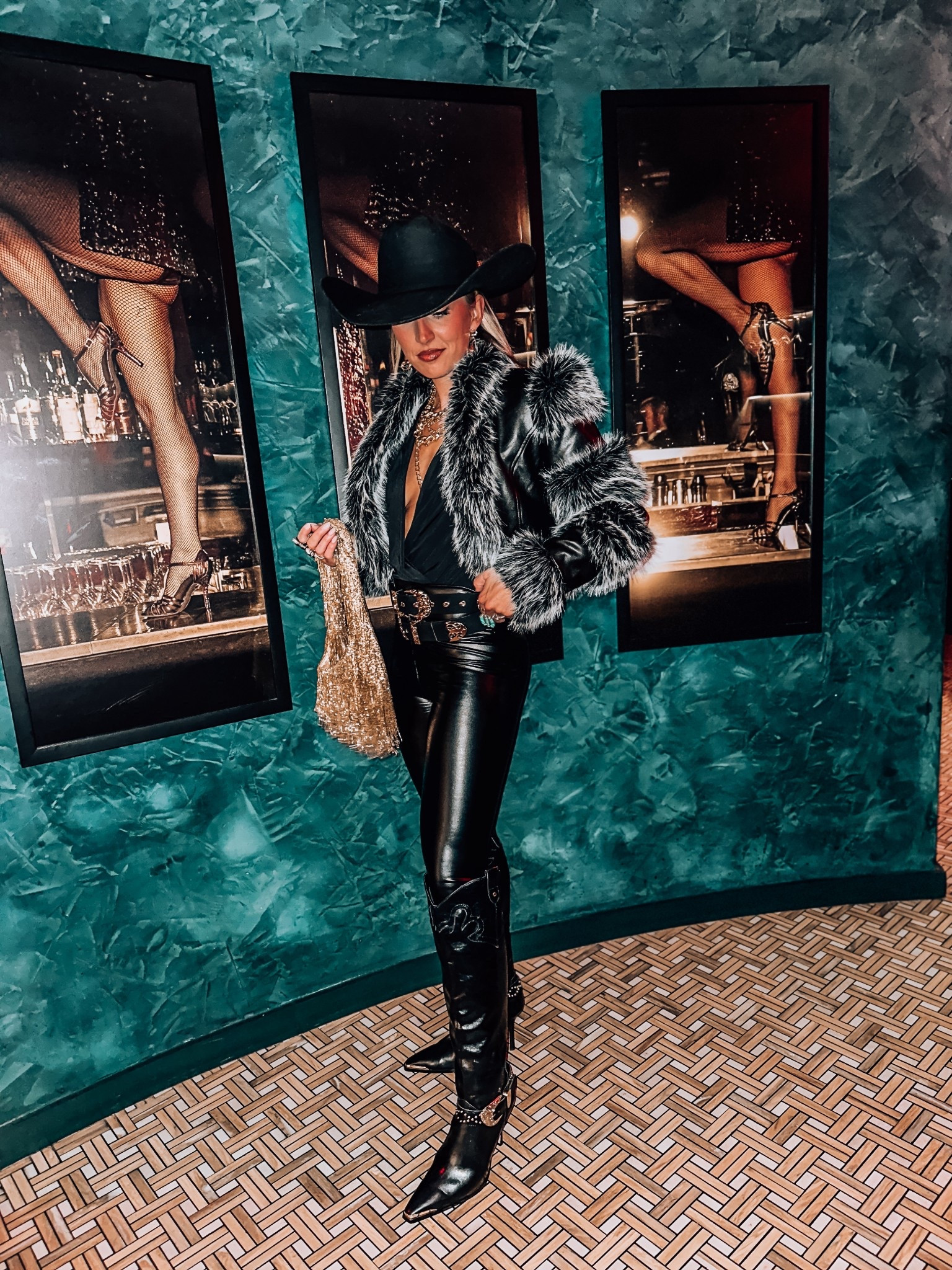 NFR night 1 outfit!!! An all black and leather look never gets old 🖤 #NFR #westernfashion 

#LTKgrwm #LTKootd #LTKPetite