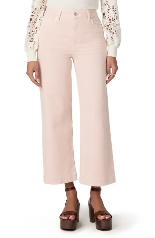 PAIGE Anessa High Waist Ankle Wide Leg Jeans in Vintage Rosa at Nordstrom, Size 27 | Nordstrom