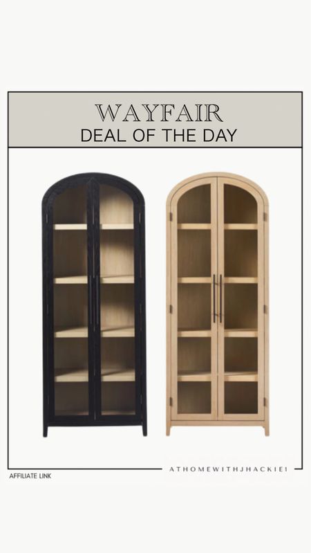 Wayfair deal of the day! Beautiful arched cabinets on sale! Wood cabinet, black cabinets, display cabinet, arched cabinet 

#LTKHome #LTKSaleAlert #LTKStyleTip