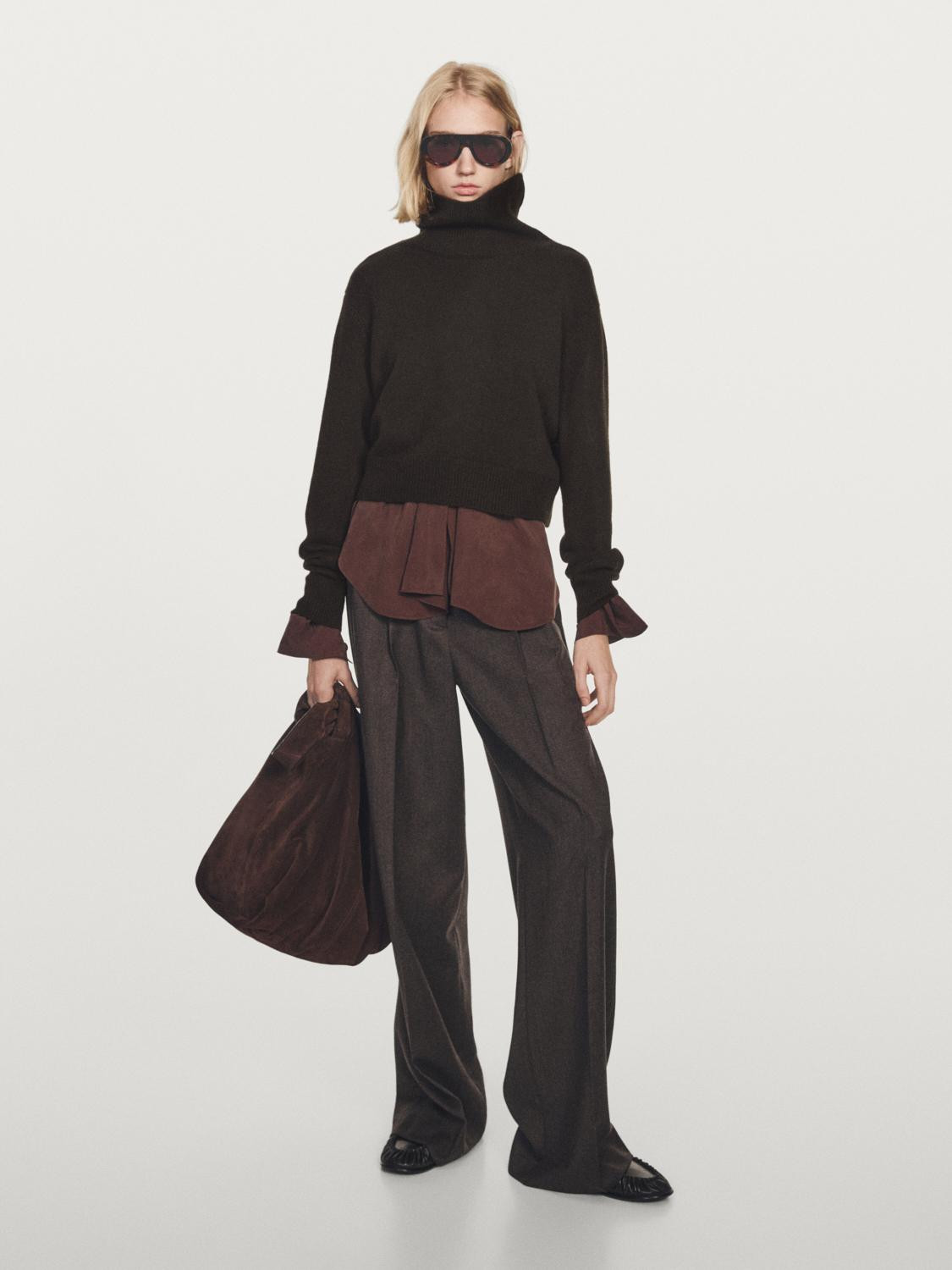 Kurzer Strickpullover aus 100 % Kaschmir | Massimo Dutti DE