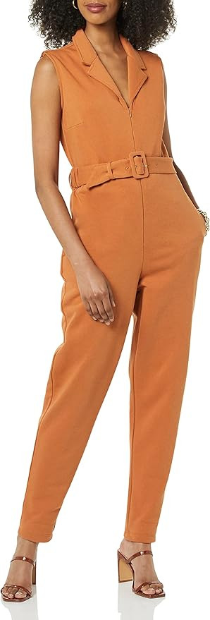 TEREA Women's Aria Collared Zip Front Jumpsuit | Amazon (US)