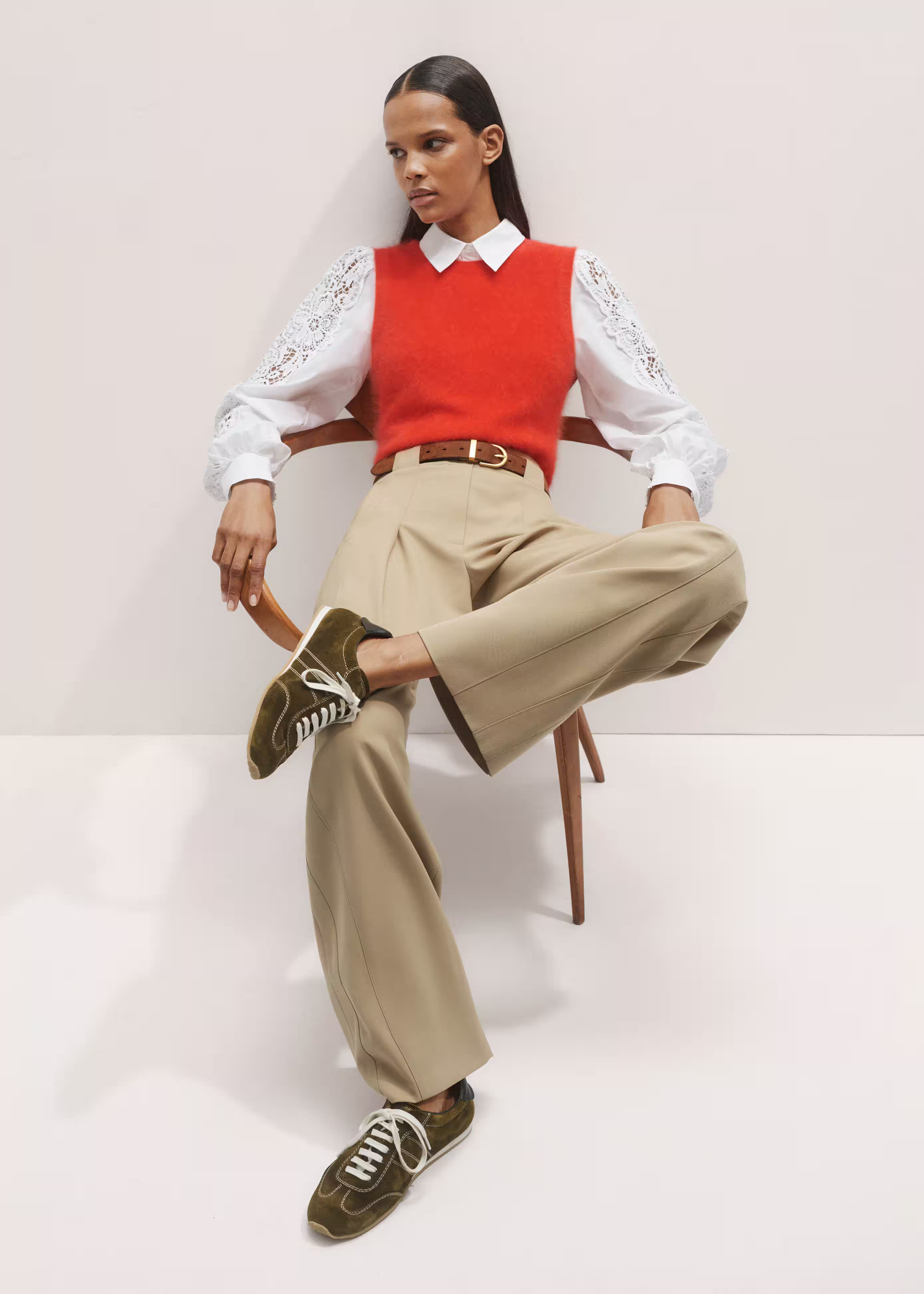 Slim Knit Vest Brushed Cashmere | ME+EM US