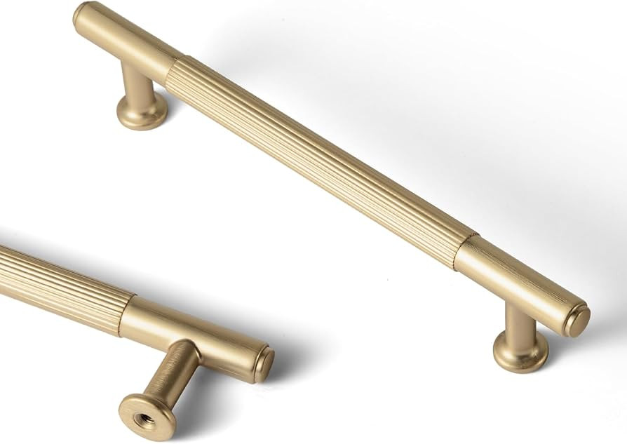 Goo-Ki 6 Pack Champagne Bronze Cabinet Pulls Drawer Pull, 5.04 Inch c-c Kitchen Hardware,Modern Z... | Amazon (US)