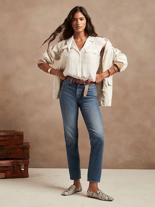 The Petite Straight Ankle Jean | Banana Republic (US)