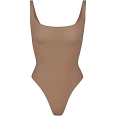 SHAPERX Women's Square Neck Bodysuit Fit Everybody No Compression Sleeveless Body Suits | Amazon (US)