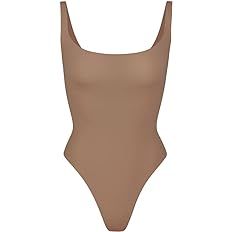 SHAPERX Women's Square Neck Bodysuit Fit Everybody No Compression Sleeveless Body Suits | Amazon (US)