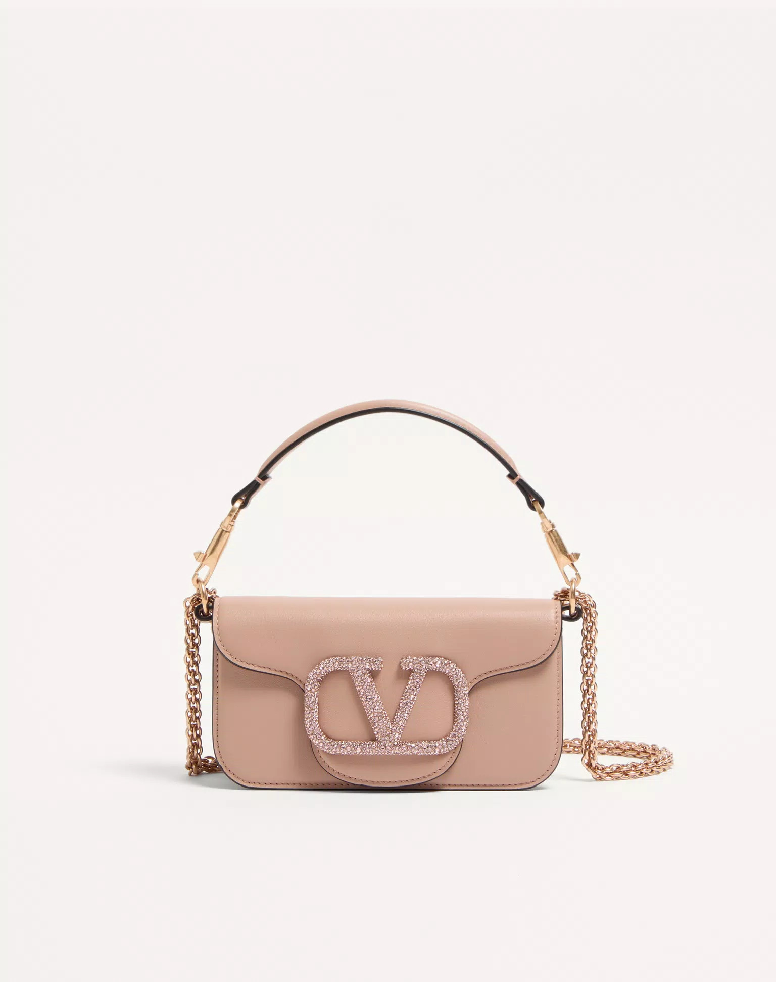 Valentino Garavani Loc\u00f2 Small Shoulder Bag With Jewel Logo | Valentino