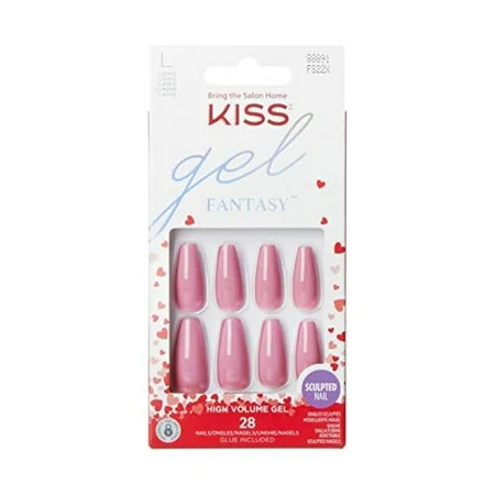 KISS Gel Fantasy Valentine’s Day Sculpted Nails ‘Flower Bouquet’ 28 Count | Walmart (US)