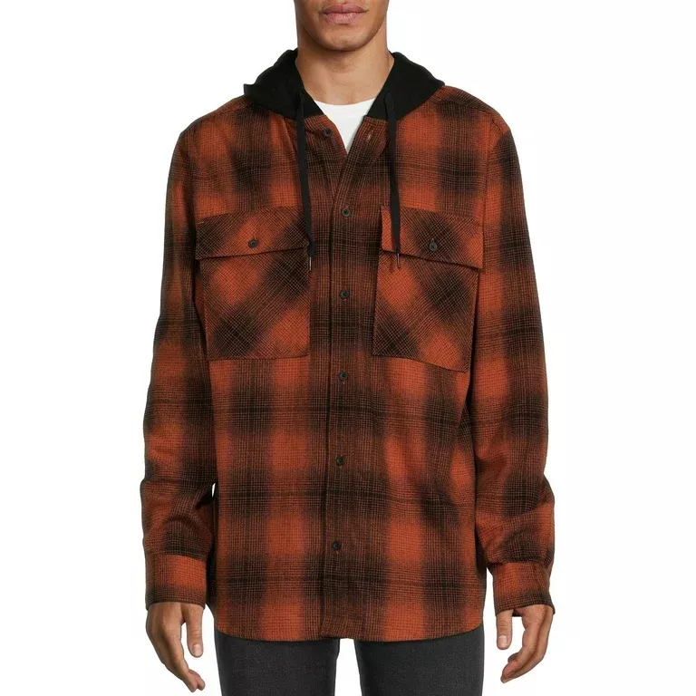 No Boundaries Men's Hooded Plaid … curated on LTK