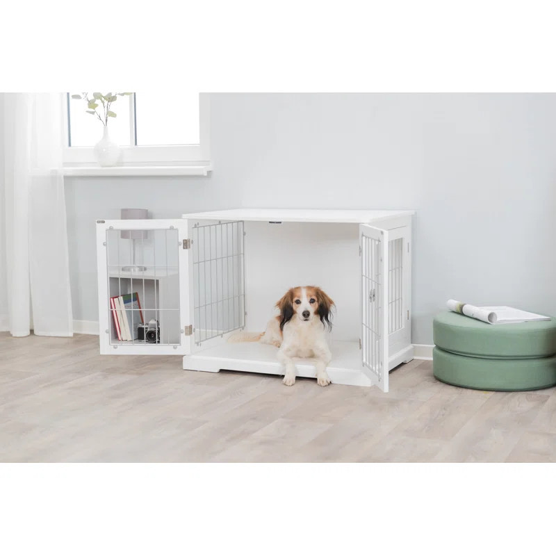 Goetz Wood and Wire Design Medium Pet Crate | Wayfair North America
