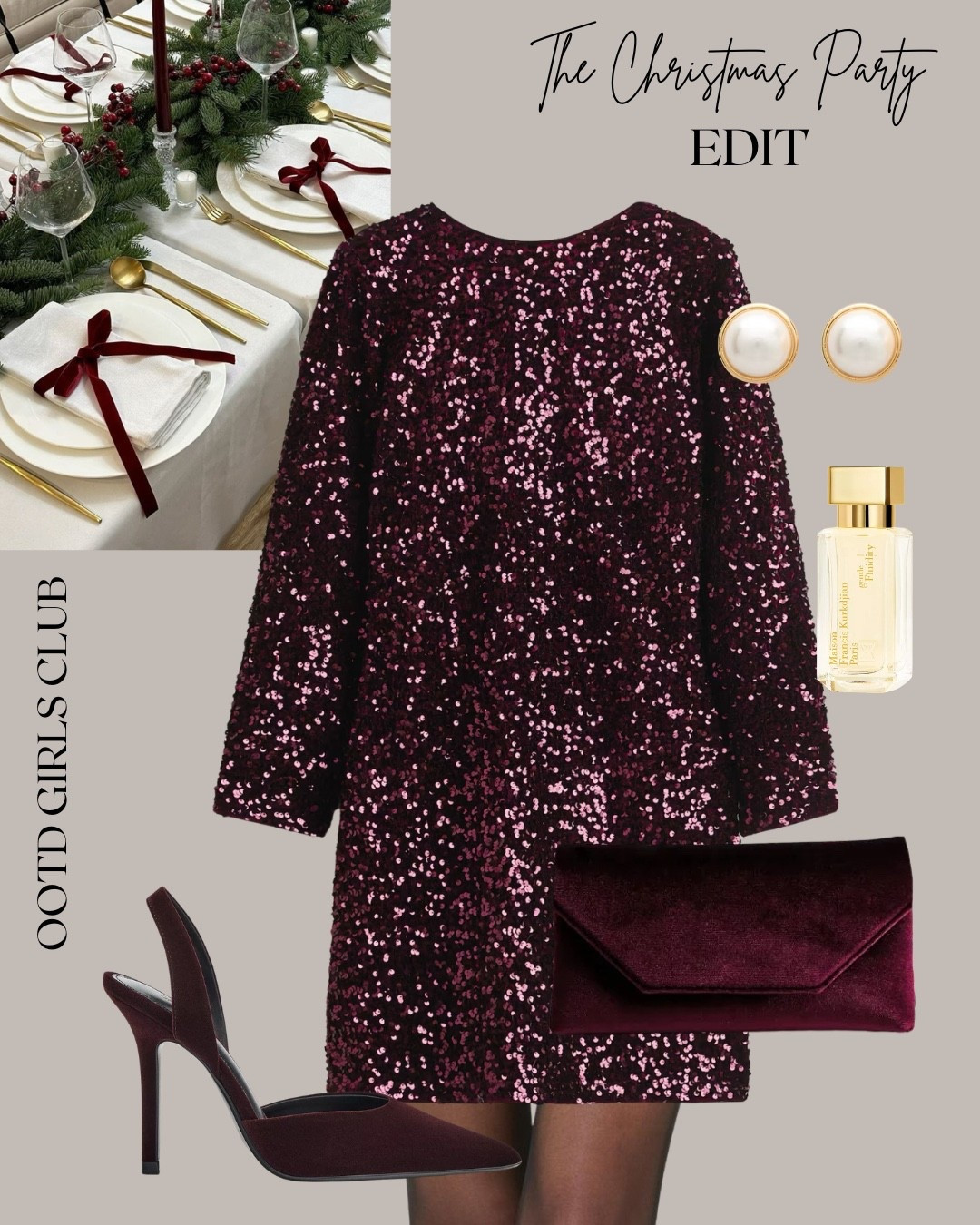 Christmas Party Edit - burgundy sequin dress and heels 

#LTKwinter #LTKpartywear #LTKfestive