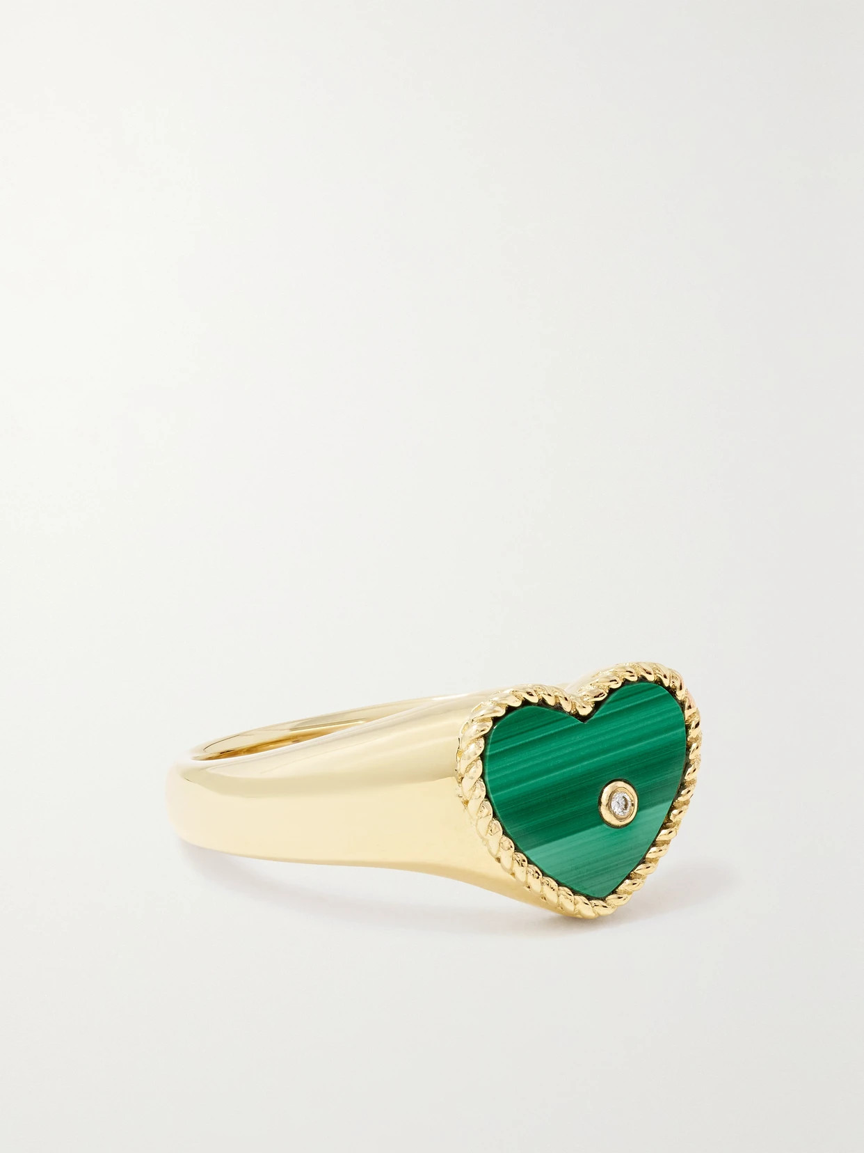 Yvonne Léon - 9-karat Gold, Malachite And Diamond Ring - Green | NET-A-PORTER (US)