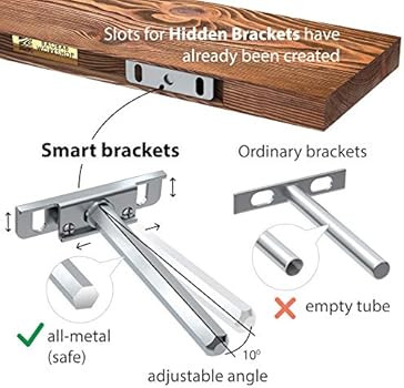 BAOBAB WORKSHOP Wood Floating Shelves Set of 2 - Rustic Shelf 24 inch - Made in Europe - Wide Woo... | Amazon (US)
