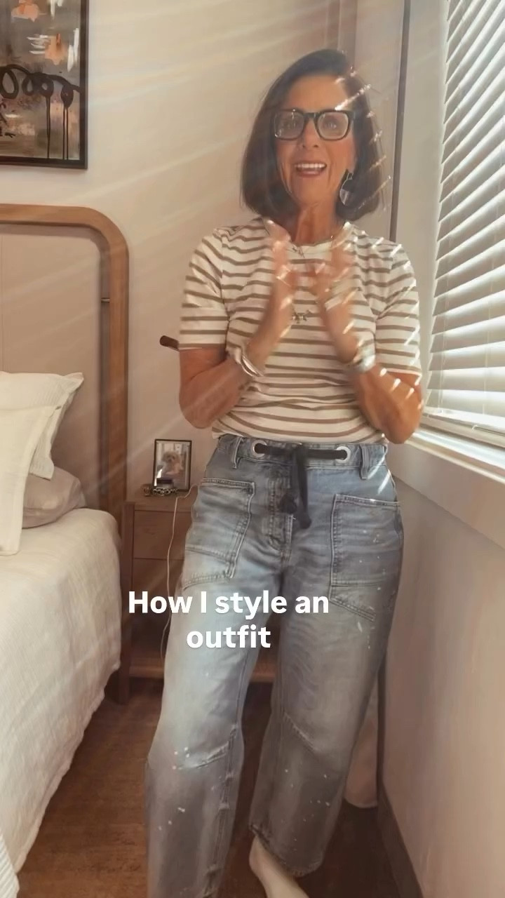 A little video to show how I pull an outfit together.  The white socks were on purpose😂. Gives it a casual, nerdy look.
M

#styleover60 
#styleover60fashion 
#casualstyle
#maturestyle
#outfitstylingtips

#LTKdayinmylife #LTKOver40 #LTKootd
