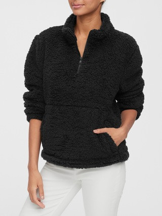 Sherpa Half-Zip Sweatshirt | Gap Factory