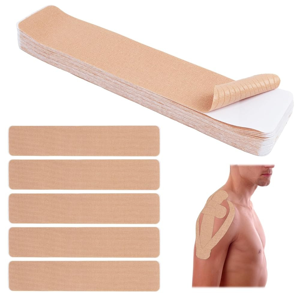 50 Pcs Elastic Cotton Athletic Tape, Body Tape for Loose Skin, Ideal for Muscle Pain Relief, mean... | Amazon (US)