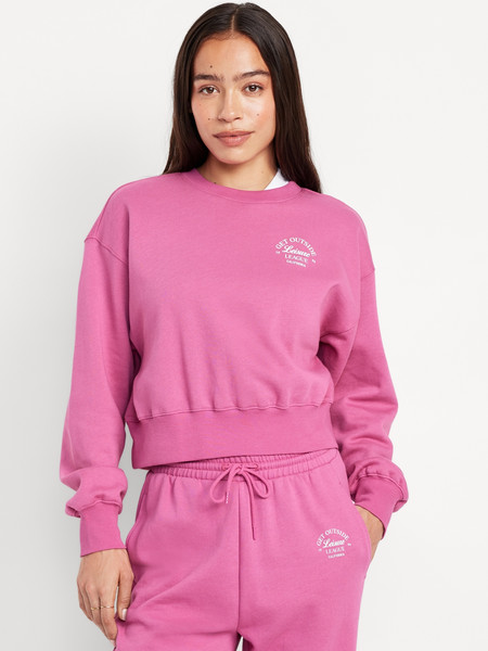 SoComfy Crop Graphic Sweatshirt | Old Navy (US)