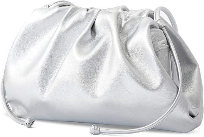BRYCTSISEN Dressy Pleated Vegan Leather Clutch Purse for Women Super Soft Cloud Dumpling Clutch B... | Amazon (US)