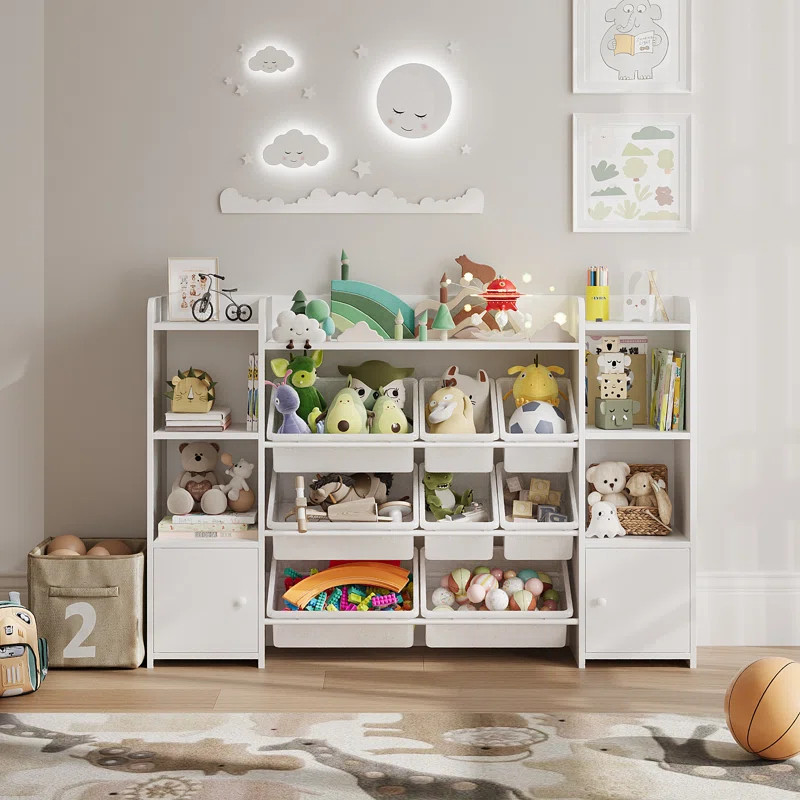 Lafon Manufactured Wood Toy Organizer with Bins | Wayfair North America