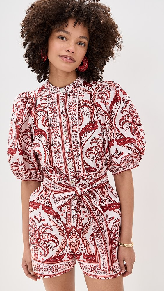 FARM Rio Tropical Cameo Off White Romper | Shopbop | Shopbop