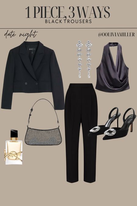 One piece three ways, black trousers 🤍 date night outfit 

#LTKstyletip #LTKparties #LTKbeauty