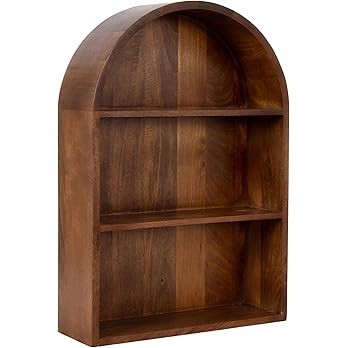 Kate and Laurel Arcott Modern Arched Wall Shelf, 18 x 26, Walnut Brown, Transitional Arch Wall Sh... | Amazon (US)
