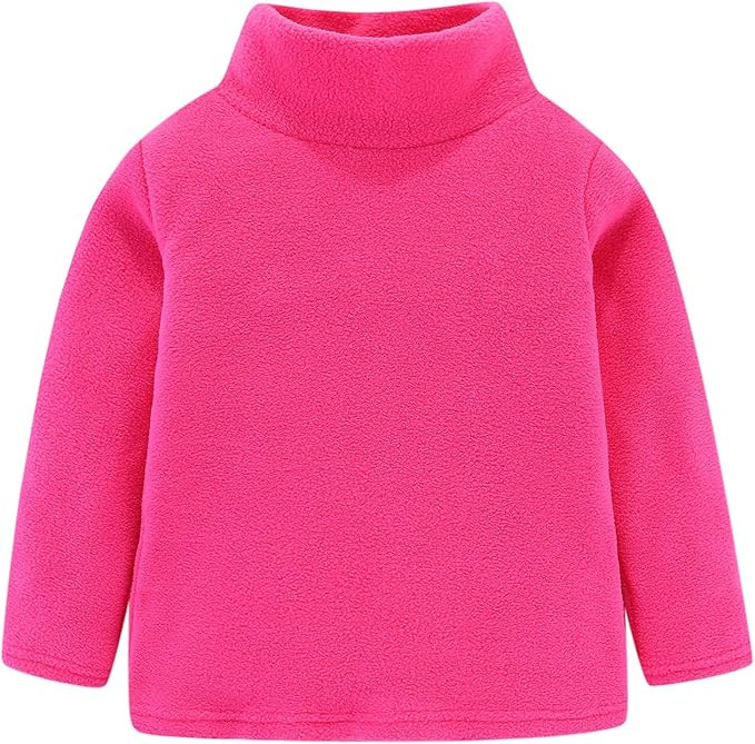 Mud Kingdom Kids Fleece Shirts High Collar Soft Tops Unisex | Amazon (US)