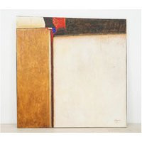 Original Agus Large-Scale Abstract Painting 70x70"" Oil/Canvas Huge Expressionist Art Square Mid-Century Modern Contemporary Eames Era | Etsy (US)