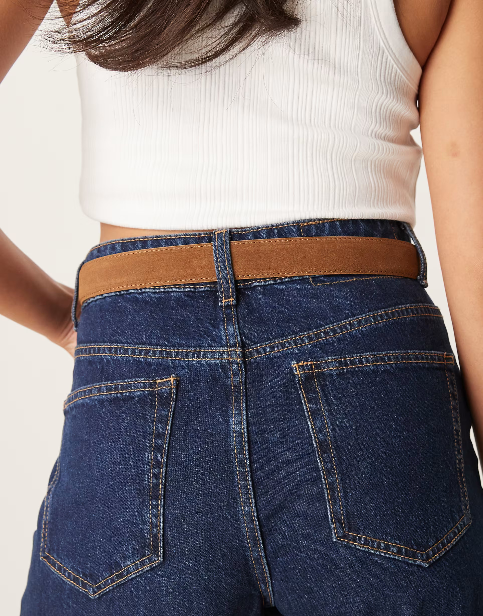 Mango classic suede belt in brown | ASOS | ASOS (Global)