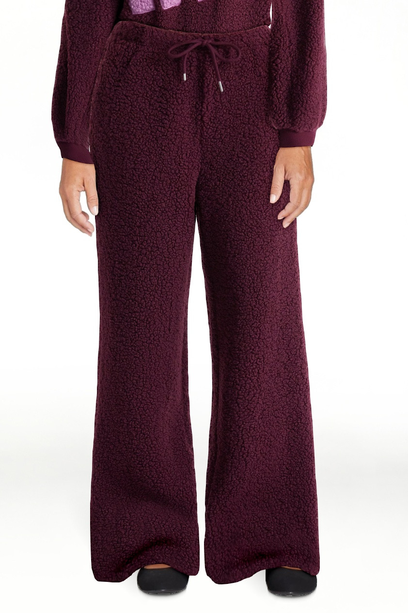 No Boundaries Wide Leg Plush Pants, 30.5'' Inseam, Women's | Walmart (US)