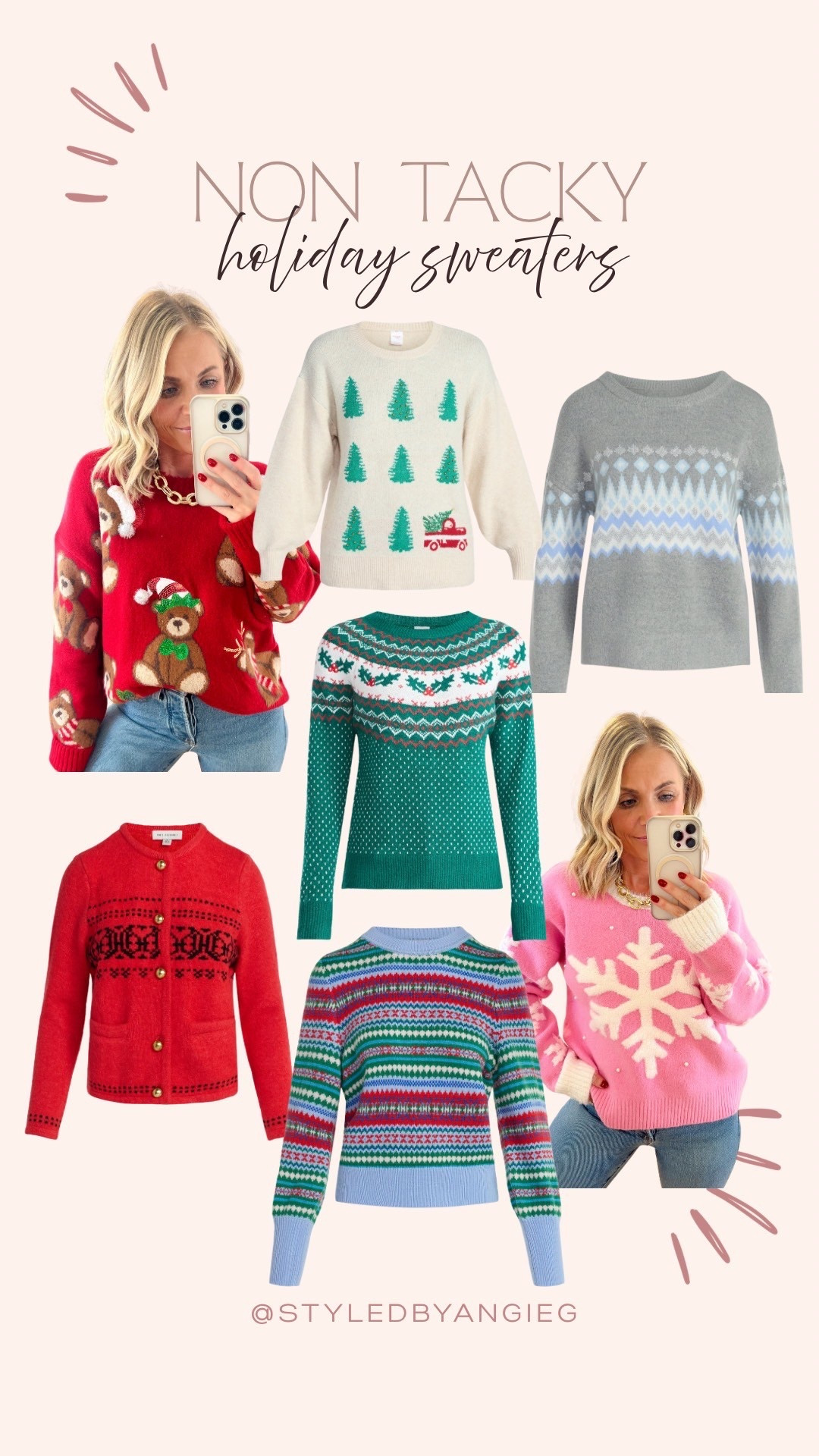 I love a good holiday sweater, and these affordable options are so cute. These look like they are from an expensive boutique, but they are so affordable. I need more days before Christmas to wear these because I want them all 😍.
Non-tacky holiday sweater, Christmas sweater, snowflake sweater 

#LTKHoliday #LTKFindsUnder50 #LTKSeasonal