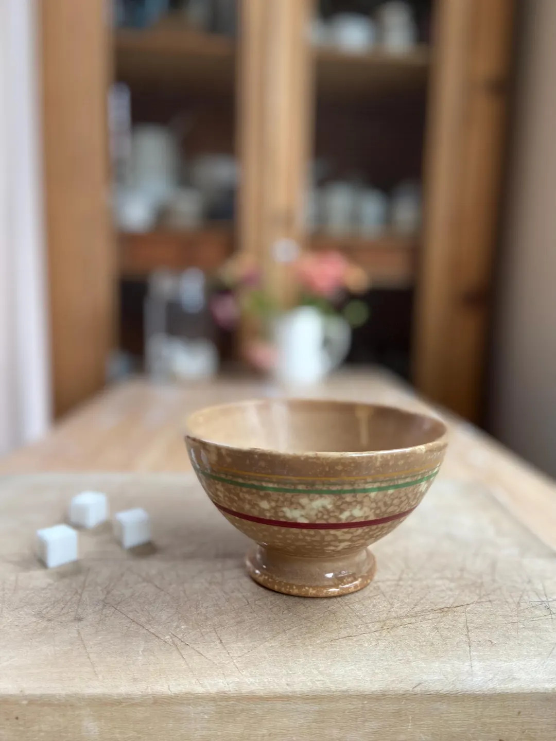 Beautiful rustic, tea stained vintage French cafe au lait bowl | Etsy (US)
