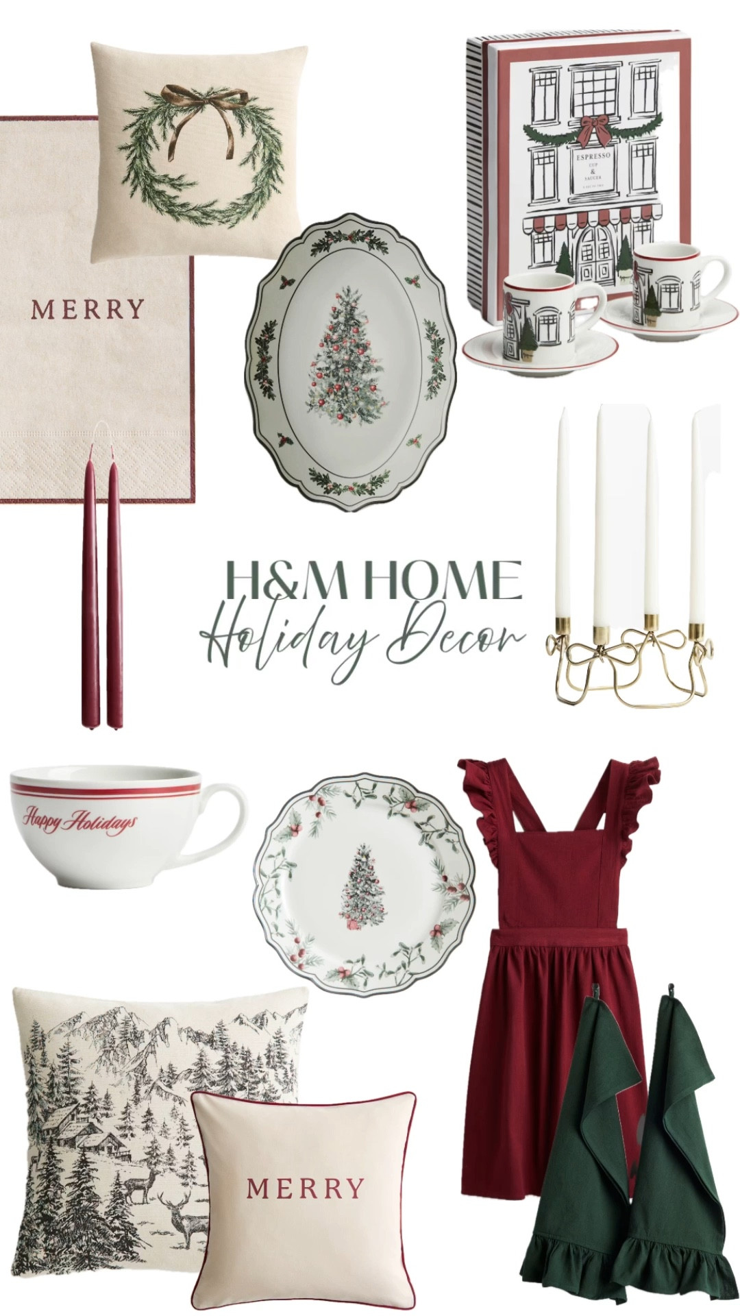 H&M Home Holiday Decor is here!!❤️🎄