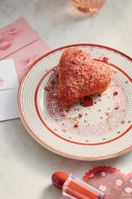 The Bistro Tile Stoneware Dessert Plate: Valentine's Edition | Anthropologie (US)
