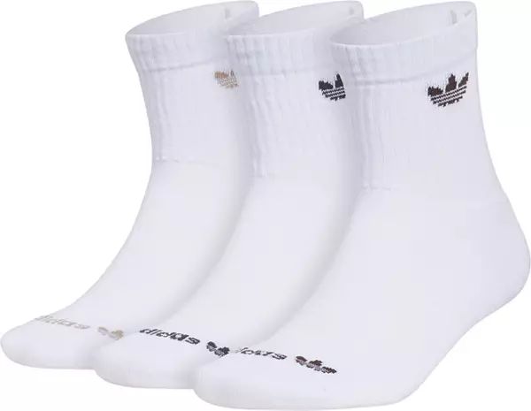 adidas Originals 3.0 Mid-Cut Crew Socks - 3 Pack | Dick's Sporting Goods | Dick's Sporting Goods