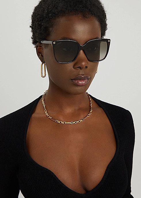 Tortoiseshell square-frame sunglasses | Harvey Nichols (Global)