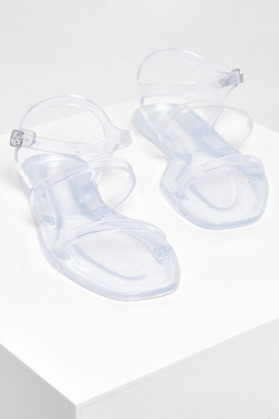 3 Strap Jelly Sandals | Boohoo.com (US & CA)