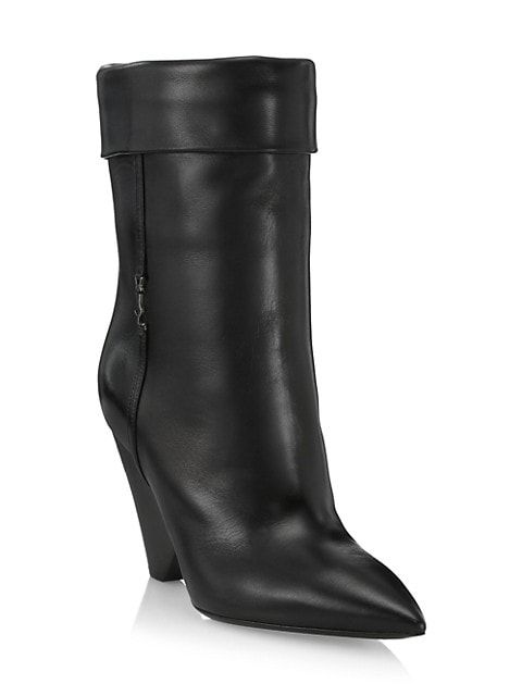 Liz 85MM Leather Mid-Calf Boots | Saks Fifth Avenue