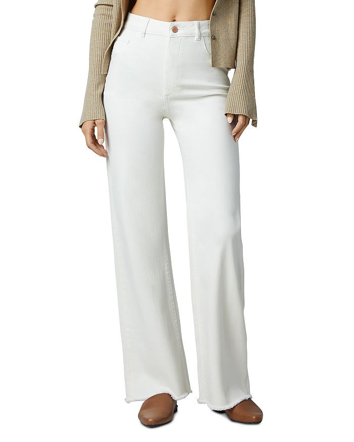Hepburn High Rise Wide Leg Jeans in Eggshell | Bloomingdale's (US)