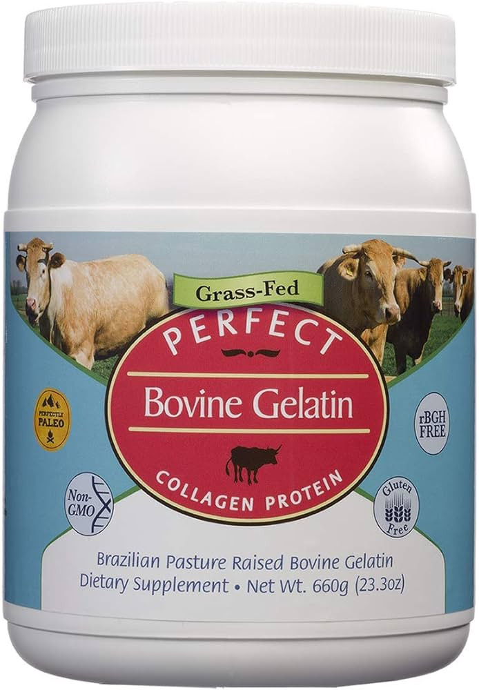 Perfect Supplements – Perfect Bovine Gelatin – 660 Grams – 100% Beef Gelatin Collagen Prote... | Amazon (US)