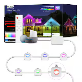 RGBIC Permanent 72 Light 100 ft. Outdoor Plug-In Integrated LED Novelty String-Light with IP65 Wa... | The Home Depot