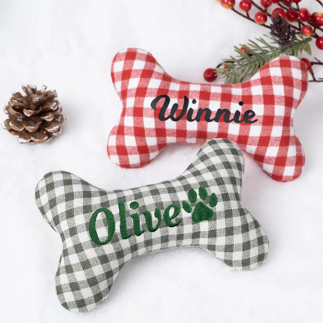 Personalized Dog Toy With Name Embroidered Dog Toy With Squeaky Dog Toy for Puppy Custom Dog Toy ... | Etsy (US)