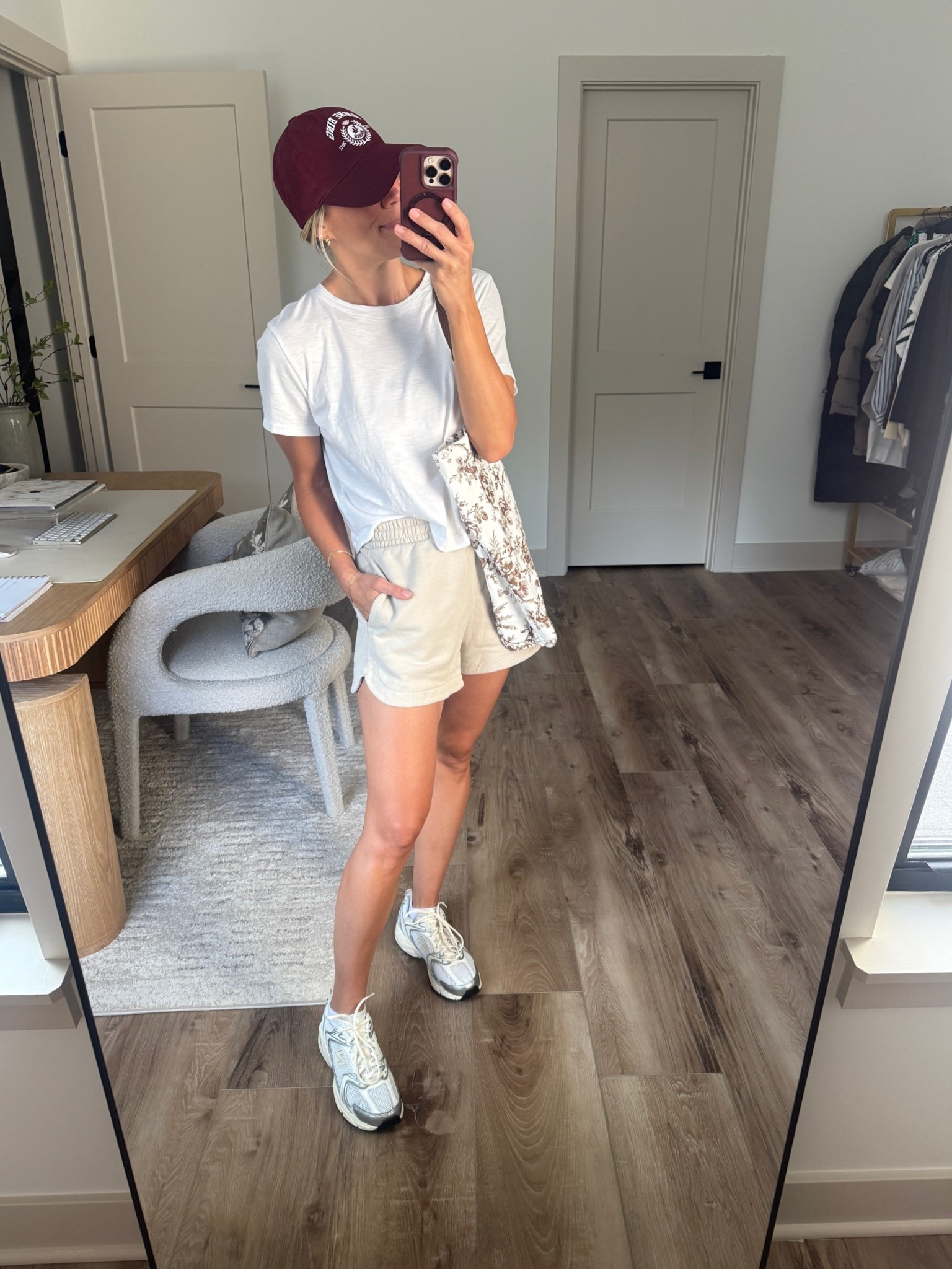 Wearing small shorts (old, linking similar), small tee, sneakers tts, bra one size,

#LTKOver40 #LTKgrwm #LTKootd