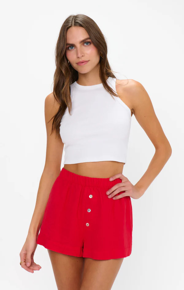 Max Boxer Shorts ~ Red Linen | Show Me Your Mumu