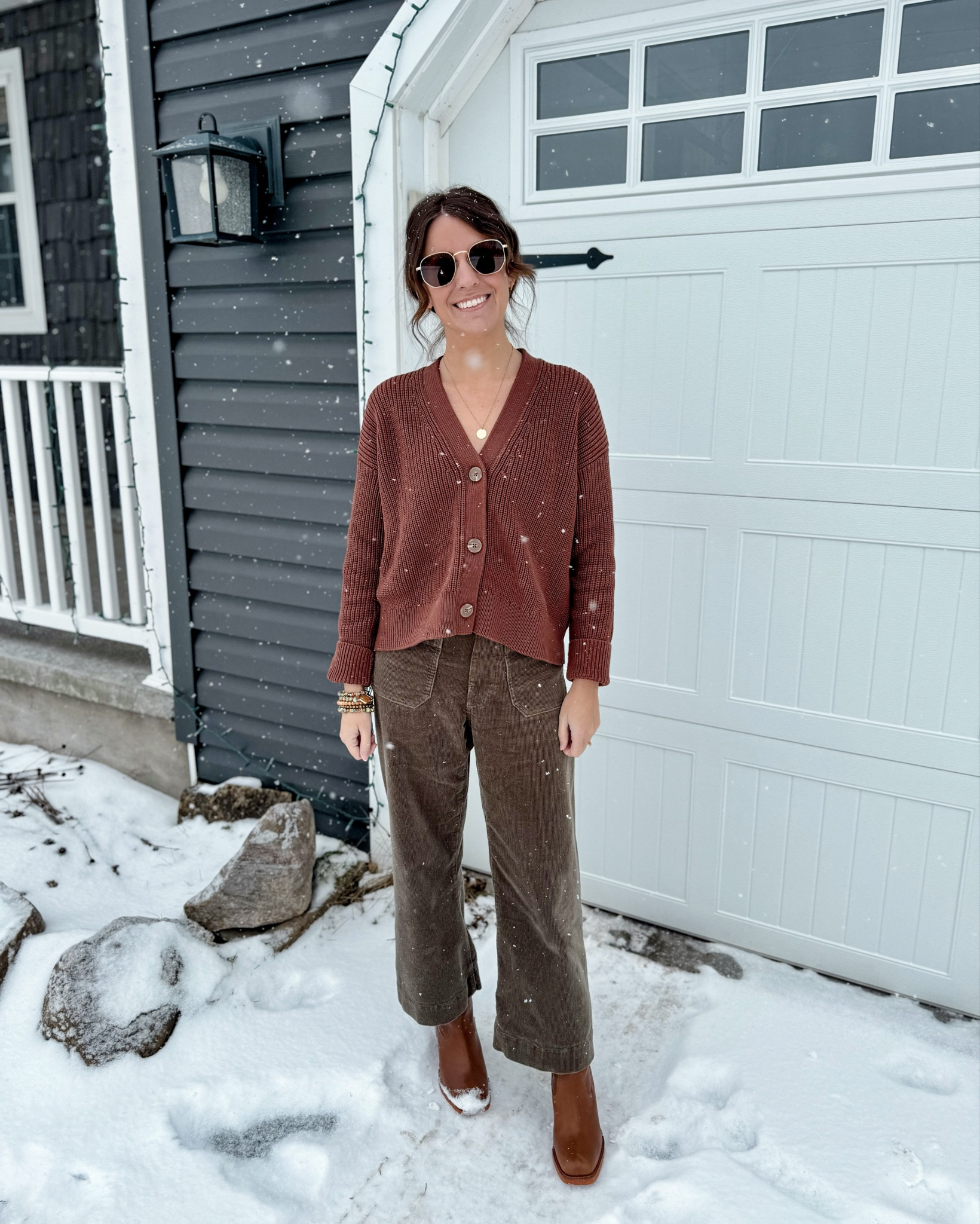 Wearing xs in my sweater (also own it in black), 0 waist and 26 inseam in my corduroy pants in seaweed  (linked mine and the straight and flare version) and my boots are older so I linked similar ones! 

#LTKFindsUnder50 #LTKgrwm #LTKPetite