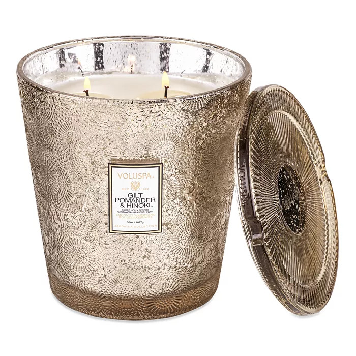 Gilt Pomander & Hinoki 3 Wick Hearth Candle, 38 oz. | Bloomingdale's (US)